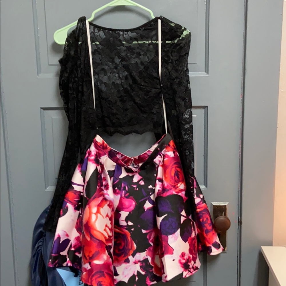 Two piece homecoming dress.